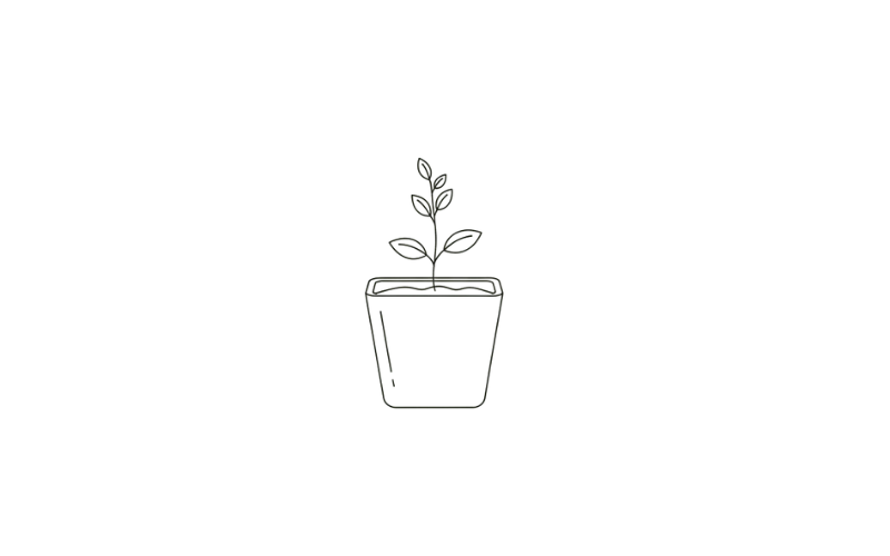 P-pot vierkante pot